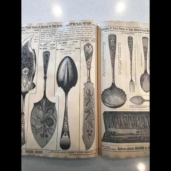 Antique 1890 Mermod & Jaccard Jewelry Co, Catalog St. Louis MO.